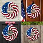 250 Years of America Rose Wreath, 1776 2026 Patriotic Front Door Decor