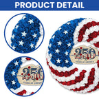 250 Years of America Rose Wreath, 1776 2026 Patriotic Front Door Decor