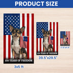 Dog American Flag, 250 Years of Freedom Chihuahua US Flag
