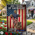 250 Years of Sacrifice Flag, Stand For The Flag Kneel For The Cross Decor