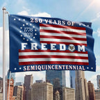 Betsy Ross Flag, 250 Years of Freedom Patriotic Eagle Grommet US Flag