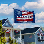 Betsy Ross Flag, 250 Years of Freedom Patriotic Eagle Grommet US Flag