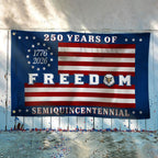 Betsy Ross Flag, 250 Years of Freedom Patriotic Eagle Grommet US Flag