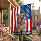Dog American Flag, 250 Years of Freedom Yorkshire Terrier US Flag