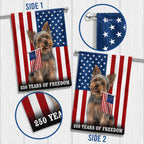 Dog American Flag, 250 Years of Freedom Yorkshire Terrier US Flag