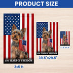 Dog American Flag, 250 Years of Freedom Yorkshire Terrier US Flag