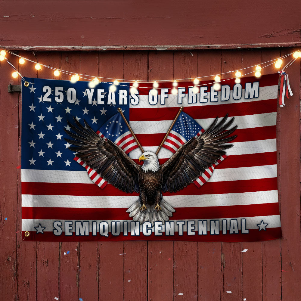 Patriotic 250 Years of Freedom Betsy Ross Flag Semiquincentennial Grommet Flag