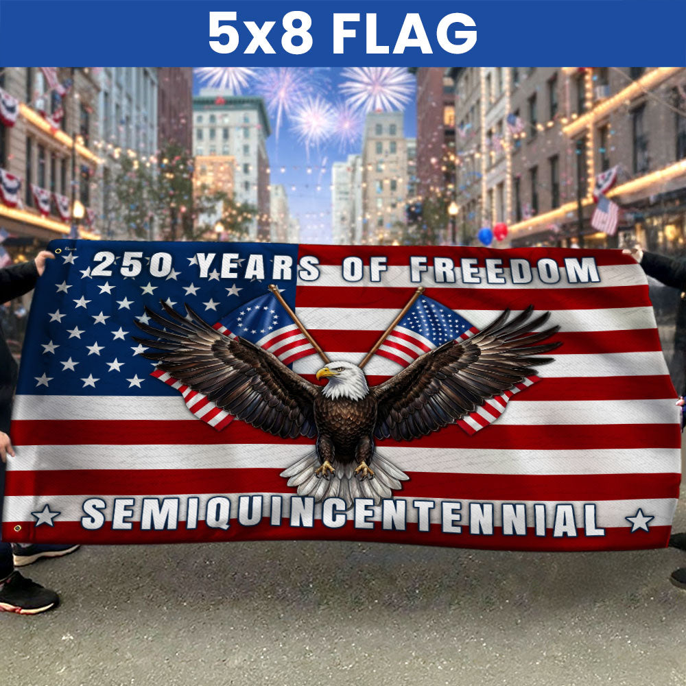 Patriotic 250 Years of Freedom Betsy Ross Flag Semiquincentennial Grommet Flag