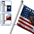 Patriotic 250 Years of Freedom Betsy Ross Flag Semiquincentennial Grommet Flag
