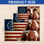 Pinzgauer Cattle Flag, 1776 2026 Proud Cow Farmer Farm Life Grommet Flag