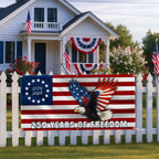 250 Years of Freedom Flag, 1776 2026 Eagle Betsy Ross Fence Banner
