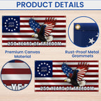 250 Years of Freedom Flag, 1776 2026 Eagle Betsy Ross Fence Banner