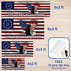250 Years of Freedom Flag, 1776 2026 Eagle Betsy Ross Fence Banner