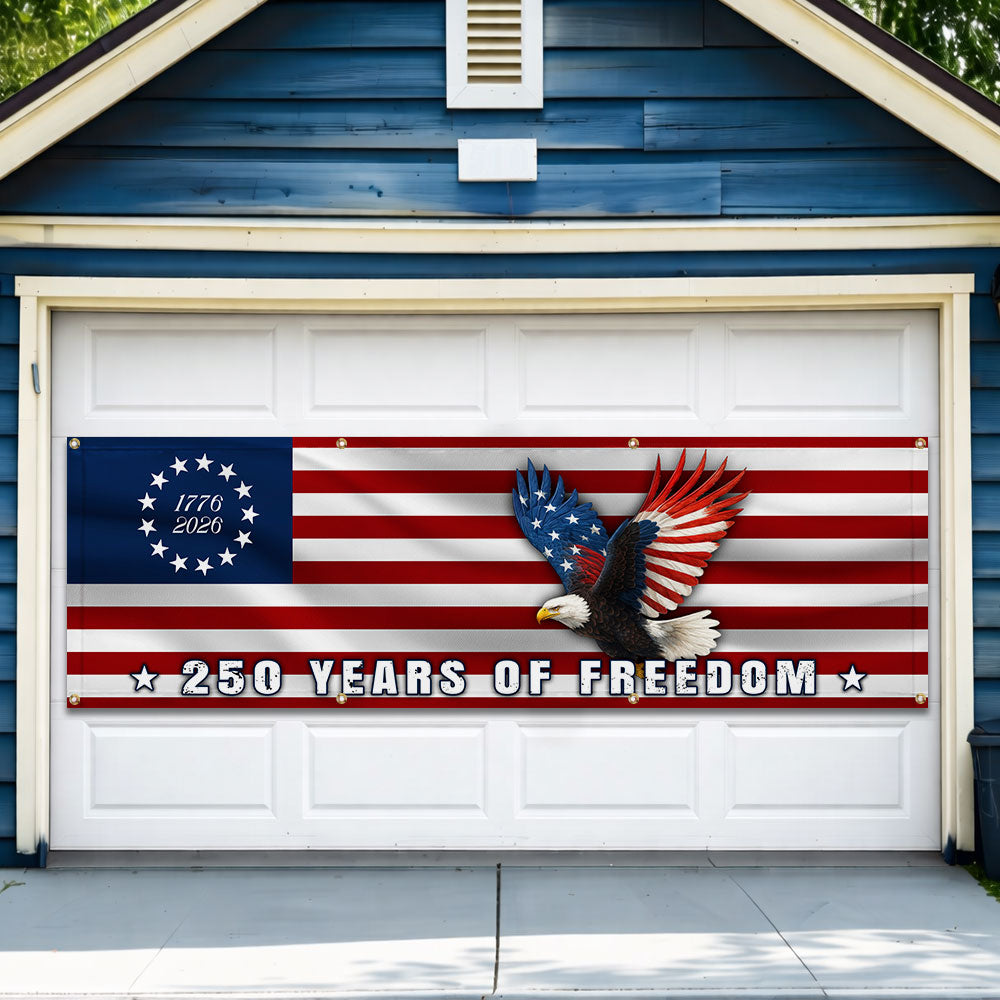 250 Years of Freedom Flag, 1776 2026 Eagle Betsy Ross Fence Banner