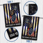Dog Thin Blue Line Flag, German Shepherd 250 Years of Protection Decor