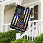 Dog Thin Blue Line Flag, German Shepherd 250 Years of Protection Decor