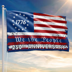 Betsy Ross US Flag, 250th Anniversary 1776 We The People Patriotic Decor