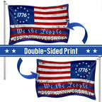 Betsy Ross US Flag, 250th Anniversary 1776 We The People Patriotic Decor