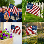 Betsy Ross 250 Flag, Patriotic 250th Anniversary Handheld American Flag