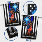 Rottweiler American Flag, 250 Years of Freedom Christian Thin Blue Line Decor