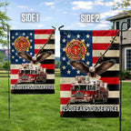 Firefighter Flag, 250 Years of Service Fire Truck Firefighter US Flag