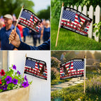 Memorial Day Flag, 250 Years of Freedom Eagle Veterans Handheld US Flag