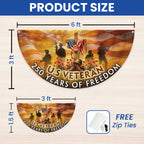 Memorial Day Flag, 250 Years of Freedom U.S Veteran Fan Flag
