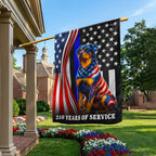 Dog American Flag, 250 Years of Service Rottweiler Thin Blue Line US Flag