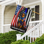 Dog American Flag, 250 Years of Service Rottweiler Thin Blue Line US Flag
