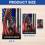 Dog American Flag, 250 Years of Service Rottweiler Thin Blue Line US Flag