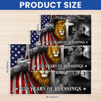 One Nation Under God 250 Years of Blessings Lion Jesus God Grommet Flag