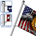 One Nation Under God 250 Years of Blessings Lion Jesus God Grommet Flag