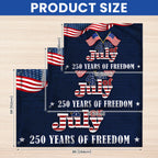 250 Years of Freedom Flag, Betsy Ross 4th of July Grommet Flag