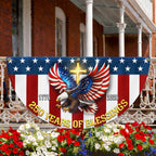 250 Years of Blessings 1776 2026 Patriotic Eagle Cross Fan Flag