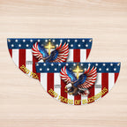 250 Years of Blessings 1776 2026 Patriotic Eagle Cross Fan Flag