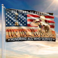 Memorial Day Grommet Flag, 250 Years of Freedom Honoring All Who Served Decor