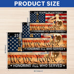 Memorial Day Grommet Flag, 250 Years of Freedom Honoring All Who Served Decor