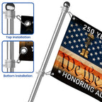 Memorial Day Grommet Flag, 250 Years of Freedom Honoring All Who Served Decor