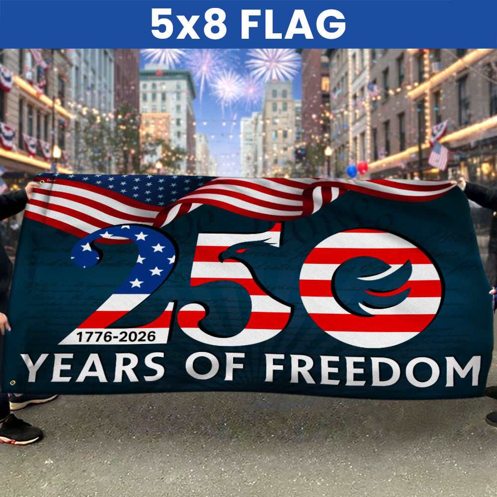 250th Anniversary American Flag, 1776 2026 Patriotic We The People Decor