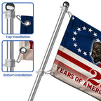 Betsy Ross Flag, 250 Years of American Independence Bison Buffalo Grommet Flag