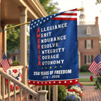 250 Years of Freedom American Allegiance Merit Endurance US Flag
