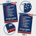 250 Years of Freedom American Allegiance Merit Endurance US Flag