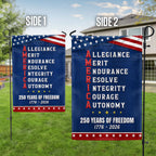 250 Years of Freedom American Allegiance Merit Endurance US Flag