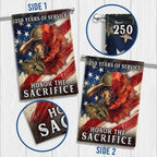 Memorial Day Flag,  250 Years of Service Honor The Sacrifice Poppy US Flag