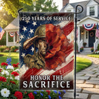 Memorial Day Flag,  250 Years of Service Honor The Sacrifice Poppy US Flag