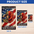 Memorial Day Flag,  250 Years of Service Honor The Sacrifice Poppy US Flag