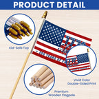 Patriotic American Flag, 1776 America 250 Years of Freedom Handheld Flag