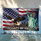 250 Years of America New York City Flag, Eagle with Liberty Grommet Flag