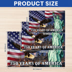 250 Years of America New York City Flag, Eagle with Liberty Grommet Flag
