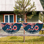 250th Anniversary Fan Flag, 1776 2026 Patriotic We The People Decor